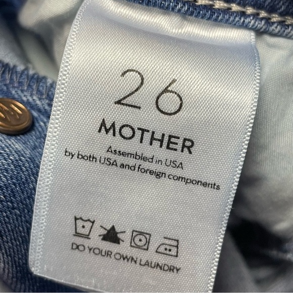 MOTHER The Stunner Ankle Fray High-Rise Skinny Jeans in Graffiti Girl Womens 26 - Picture 9 of 12